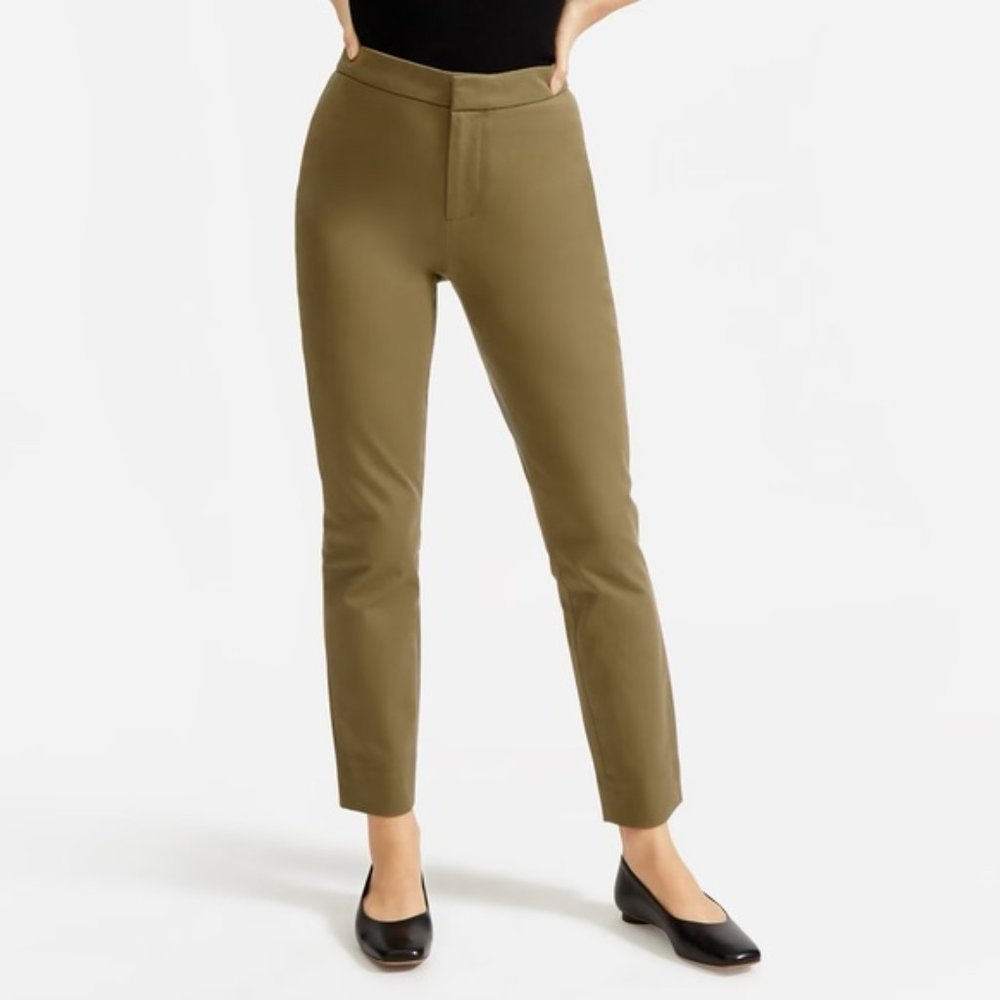 Everlane The Fixed-Waist Stretch Cotton Pants Size 2 Business Casual Sustainable
